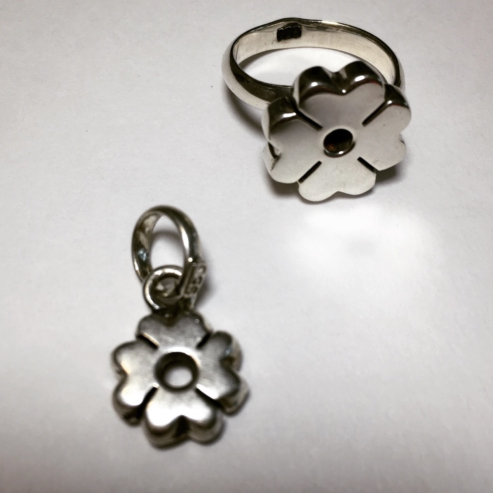 Pendant and ring Fine Silver 950 /New/